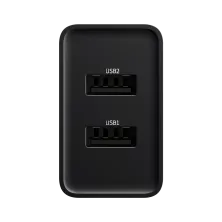 Сетевое зарядное устройство Baseus Speed Mini Dual U Charger 2USB 2.1A 10.5W + Кабель 2.4A USB to Lightning 1м Черный