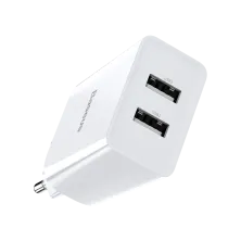Сетевое зарядное устройство Baseus Speed Mini Dual U Charger 2USB 2.1A 10.5W + Кабель 2.4A USB to Lightning 1м Белый
