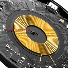 Бездротовий зарядний пристрій Baseus Simple Magnetic з технологією Qi 15W 2A Прозорий