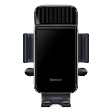 Автотримач на сонячній батареї для телефона Baseus Smart Solar Power в повітропровід автоматичний Чорний