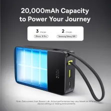 УМБ Baseus EnerFill FC51 Bipow2 Pro 20000mAh 22.5W 2.4A з технологією QC3.0+PD3.0 та Type-C кабелем 22.5W Чорний