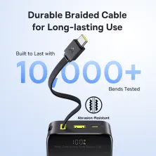 УМБ Baseus EnerFill FC51 Bipow2 Pro 20000mAh 22.5W 2.4A з технологією QC3.0+PD3.0 та Type-C кабелем 22.5W Чорний